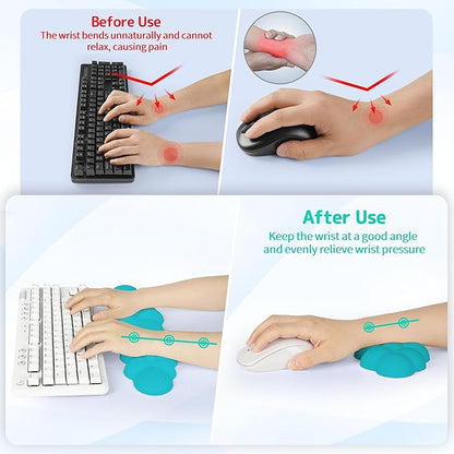 Cloud Wrist Rest Keyboard, Cloud Keyboard Wrist Pad Set