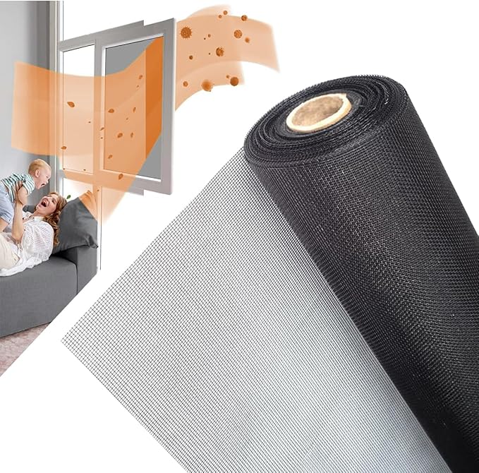 48inch*100ft Window Screens Replacement, Cuttable Fiberglass Roll Screens Door
