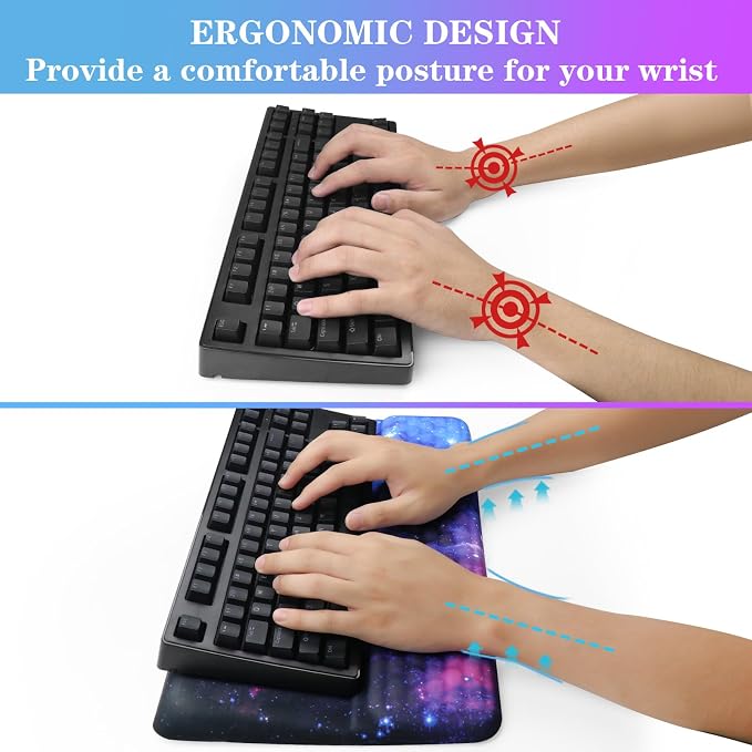 Computer Keyboard Stand with Wrist Rest, Ergonomic Tilted Keyboard Holder
