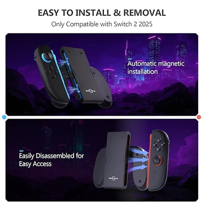Switch 2 Joycon Charging Grip, Super Magnetic Charger Handle