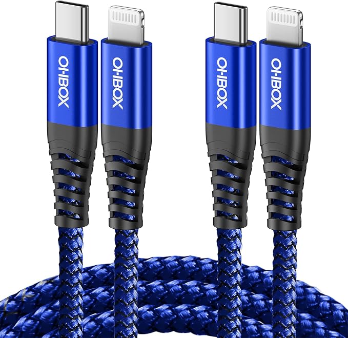 USB C to Lightning Cable 6FT 2Pack Apple MFi Certified iPhone Fast Charger Type