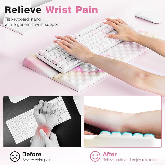 Ospelelf Keyboard Wrist Rest Comfortable Ergonomic Keyboard Stand Riser Holder