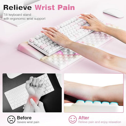 Ospelelf Keyboard Wrist Rest Comfortable Ergonomic Keyboard Stand Riser Holder