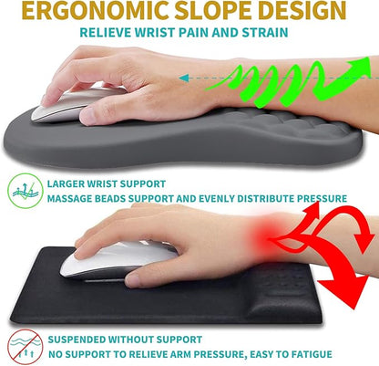Hokafenle 2 in 1 Ergonomic Mouse Pad Wrist Support & Wrist Rest