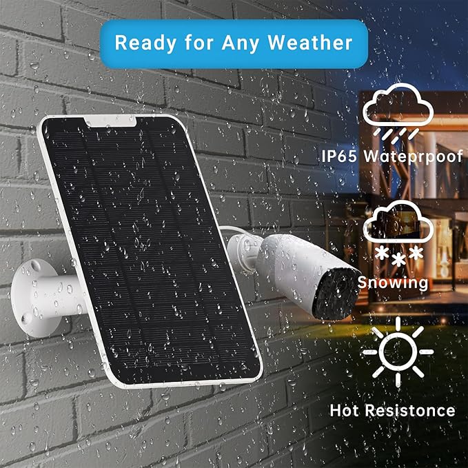 Upgrade 3 Pack 5W Solar Panel Charging Compatible