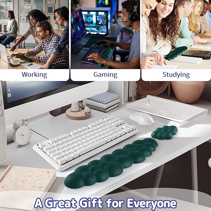 Cloud Wrist Rest Keyboard, Cloud Keyboard Wrist Pad Set