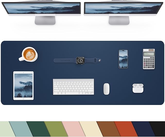Large Desk mat, Leather Desk Pad Protector, Office Desk Mat, Mouse Pad