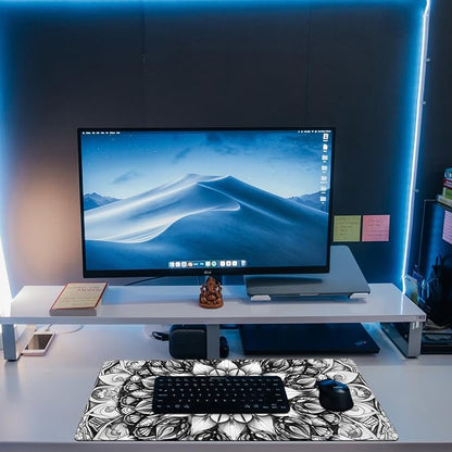 Large Gaming Mouse Pad for Desk, Mandala Flower Desk Pad, 31.5"x15.7" Extended