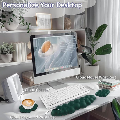 Cloud Wrist Rest Keyboard, Cloud Keyboard Wrist Pad Set