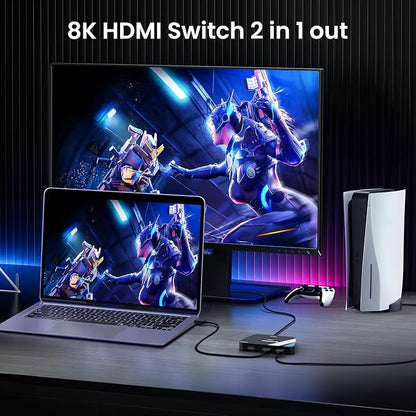 NEWCARE HDMI 2.1 Switch 2 in 1 Out