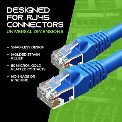 GearIT 24-Pack, Cat5e Ethernet Patch Cable 6 Feet