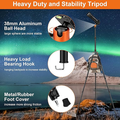 JOILCAN Tripod for Camera, Heavy Duty Travel Tripod for Binoculars Spotting