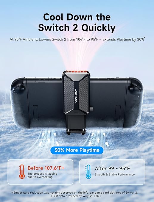 JSAUX Cooling Fan for Nintendo Switch 2, Cool Down Accessories for Switch 2