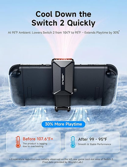 JSAUX Cooling Fan for Nintendo Switch 2, Cool Down Accessories for Switch 2