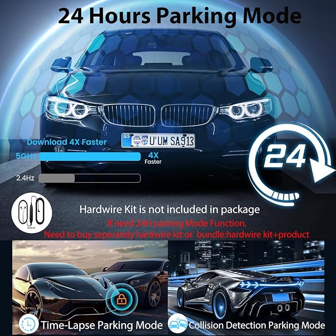 Mirror Dual Dash Camera, 4K and 1080P Dash Cam