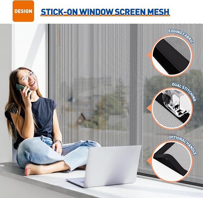 MAGZO Customized Window Screen, Screen Mesh Attachable and Detachable