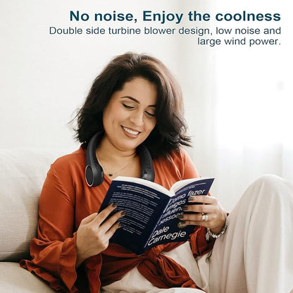 CIVPOWER Neck Fan: Portable Personal Neck Cooling Rechargeable Bladeless Fan