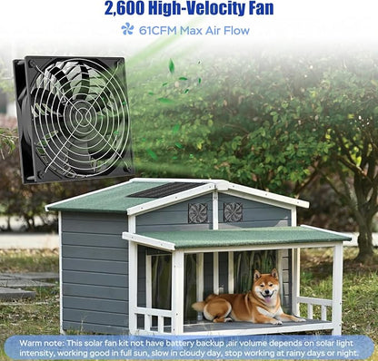 MARBERO 4.7 Inch Solar Powered Fan Kit, 15W Solar Panel