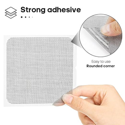 28 Sheets Window Screen Patches Repair Kit, Strong Adhesive Fiberglass Quick