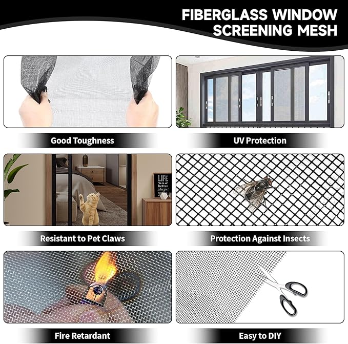 Window Screen Door Repair/Replacement Kit,