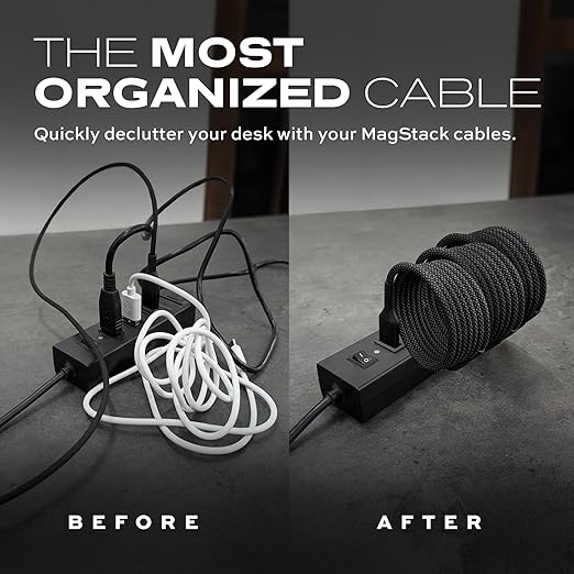 Statik MagStack Pro USB C to USB C Cable, Clutter-Free Magnetic Type C Charger