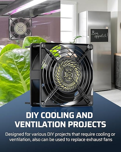 DEWENWILS 120V AC Fan, Waterproof Exhaust Fan 120mm, 18W 2850RPM 90CFM