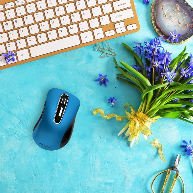 memzuoix 2.4G Portable Wireless Mouse, 1400 DPI Mobile Optical Cordless Mice