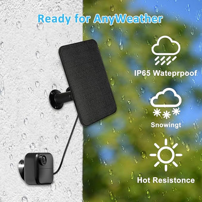 6W Solar Panel Charger for Blink Outdoor 4, Solar Panel