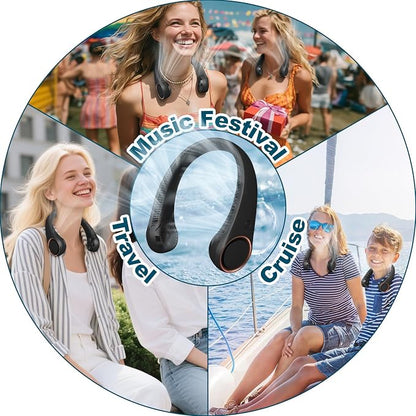 CIVPOWER Neck Fan: Portable Personal Neck Cooling Rechargeable Bladeless Fan