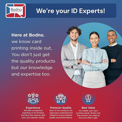 Bodno Seaory S28 Dual Sided ID Card Printer & Complete Supplies Package ID