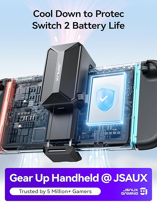 JSAUX Cooling Fan for Nintendo Switch 2, Cool Down Accessories for Switch 2