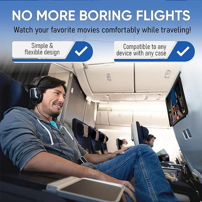 Airplane Travel Essentials for Flying Flex Flap Cell Phone Holder & Flexible