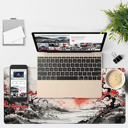 Large Mouse Pad Ink Painting Gaming Desk Pad Computer Keyboard Non-Slip