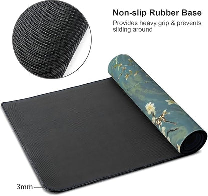 Almond Blossoms Large Mouse Pad, Gaming Keyboard Desk Pad, Extended Mouse Mat