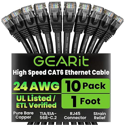 GearIT Cat 6 Ethernet Cable Pack