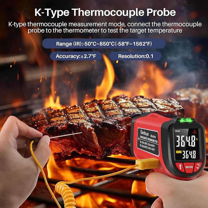 Infrared Thermometer Gun, Gedaye Laser Temperature