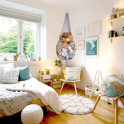 Upgrade Stuffed Animal Hammock Corner or Wall Hanging Net