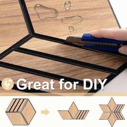 Mollywell Hexagon Acoustic Panels, Natural Oak TW4, 12 Pack |Wood Veneer|High
