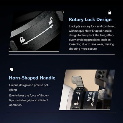 VILTROX PL-E Lens Adapter, Lens Converter Ring Camera Lens Mount Adapter Ring
