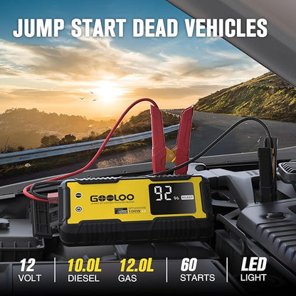 GOOLOO GT4000S Jump Starter 4000A Car Jumper Starter, 100W Fast-Charging