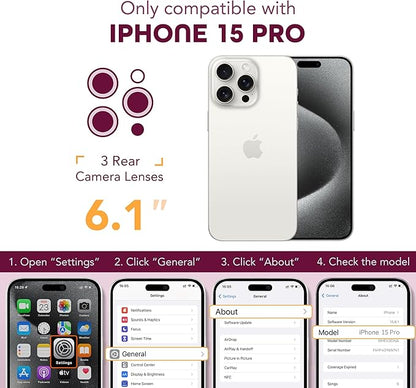 Magnetic for iPhone 15 Pro Case, Compatible