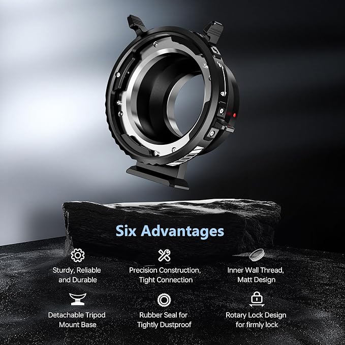VILTROX PL-E Lens Adapter, Lens Converter Ring Camera Lens Mount Adapter Ring