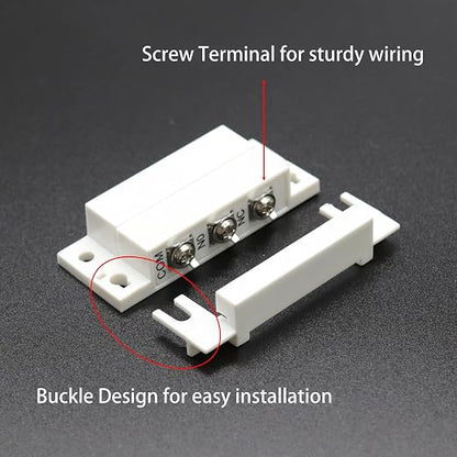 Magnetic Reed Switch NC NO COM Surface Mount Wired Door Window Contact Sensor