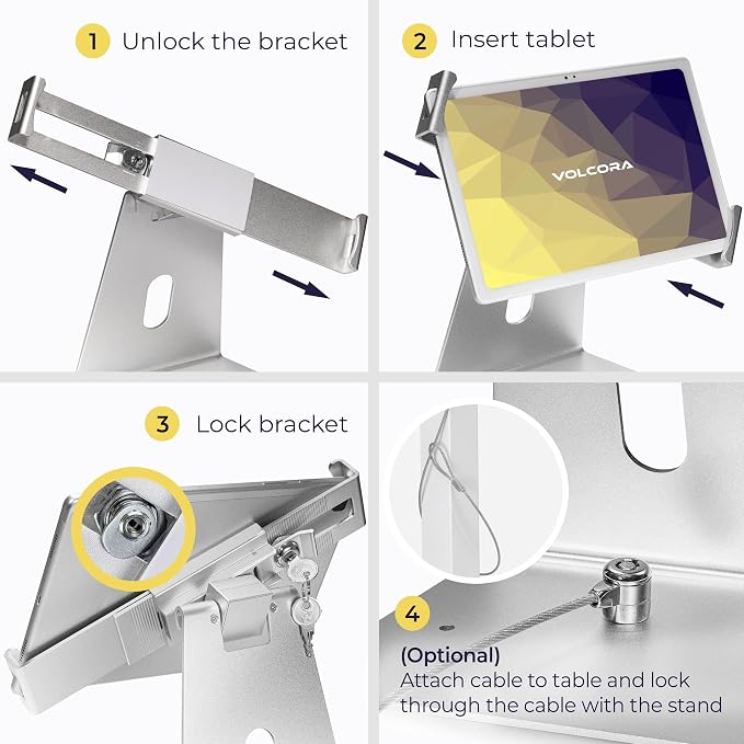 Volcora Anti-Theft Tablet Stand iPad Security Holder