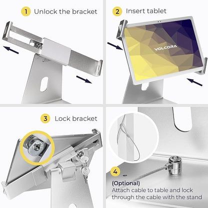 Volcora Anti-Theft Tablet Stand iPad Security Holder