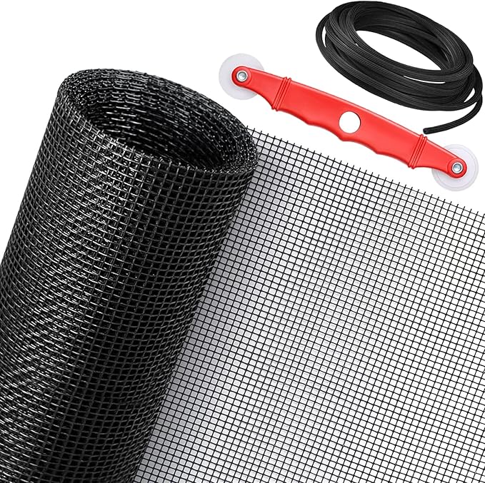 Window Screen Replacement Kit, DIY Adjustable Screen Door Mesh