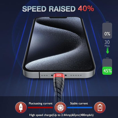OIITH USB C Cable, USB A to USB C 3A Fast Charging Phone USB Type-C Charge