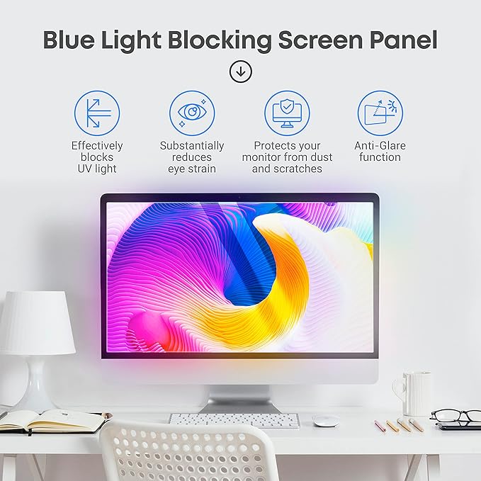 23 inch Blue Light Blocking Screen Protector Panel