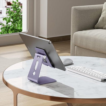 OMOTON Adjustable Tablet Stand for Desk, Upgraded Longer Arms for Greater