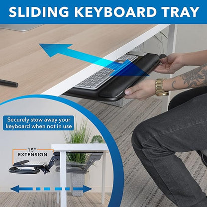 Mount-It! Full Motion Under Desk Keyboard Tray